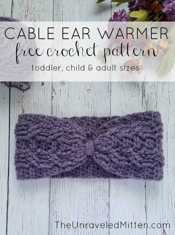 Cable knit ear warmer pattern free