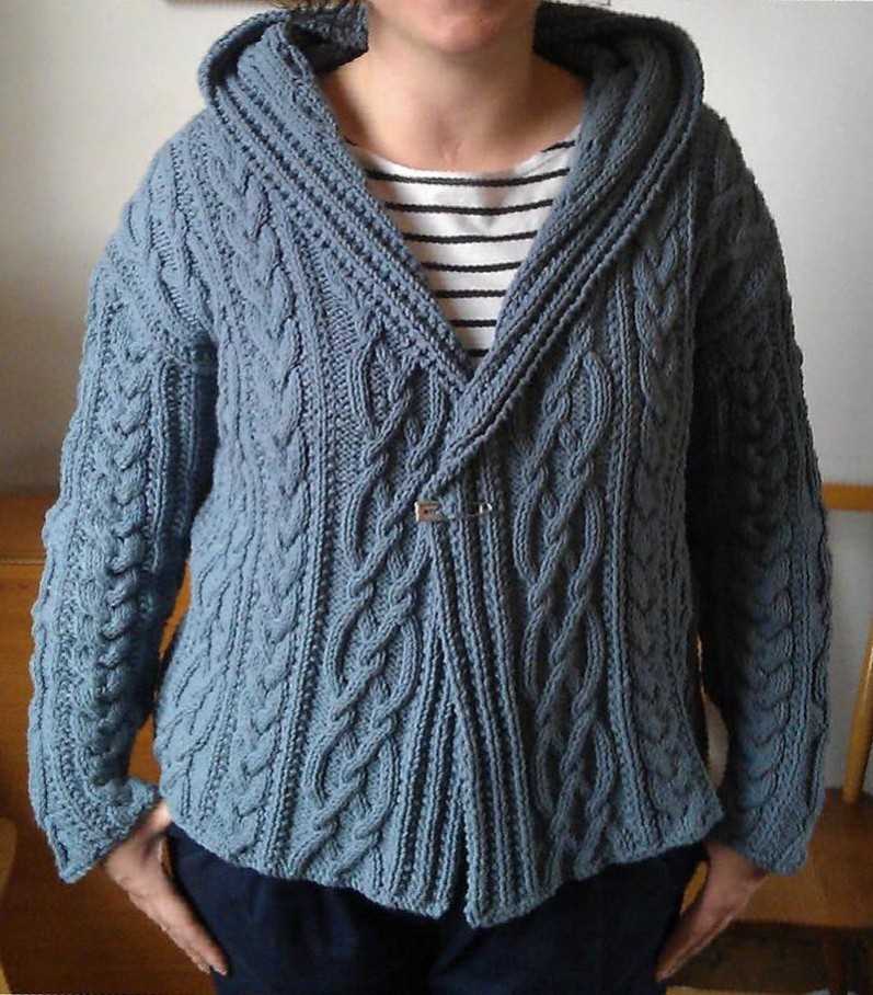 Cable cardigan knitting pattern