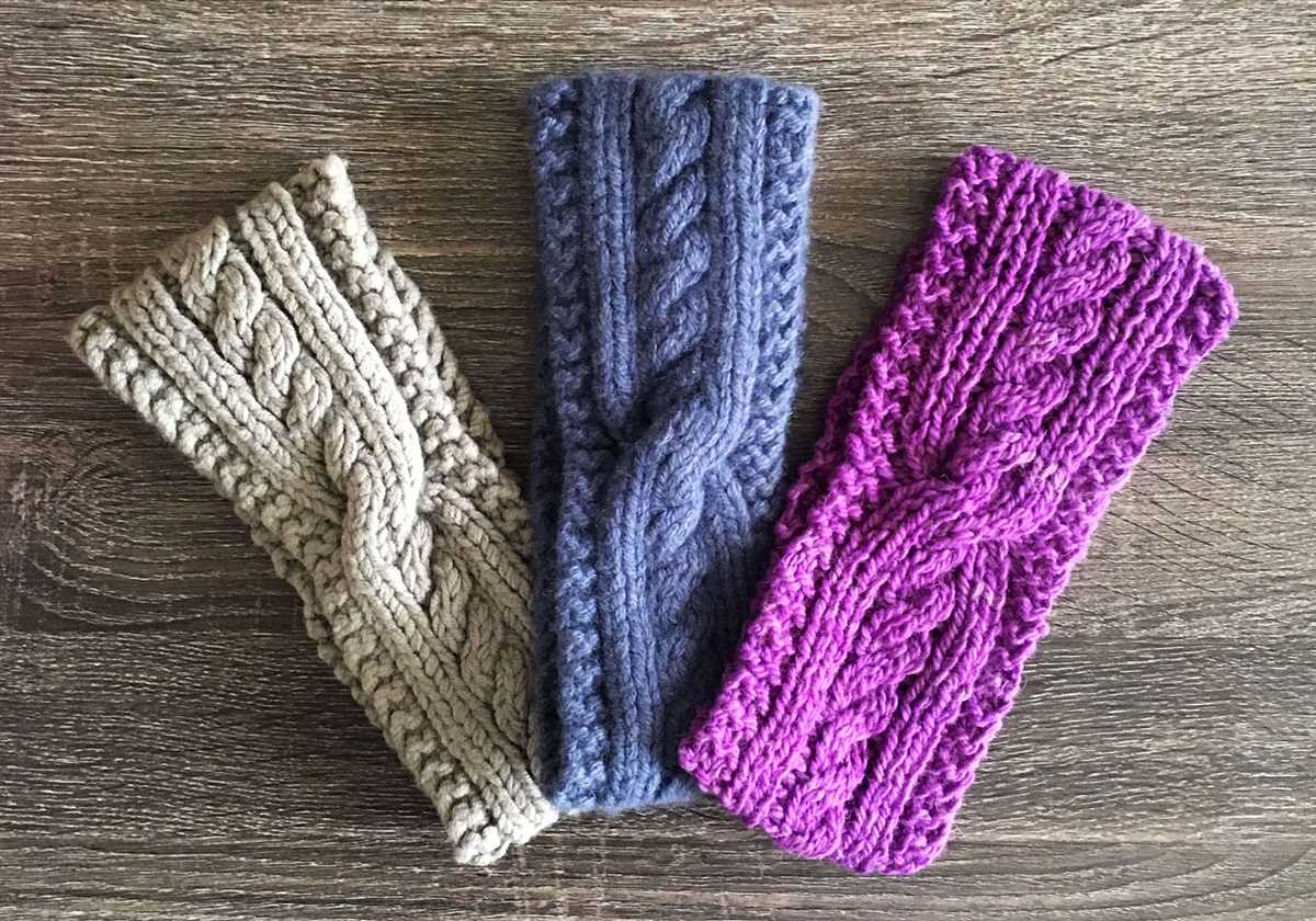 Cable knit ear warmer pattern free