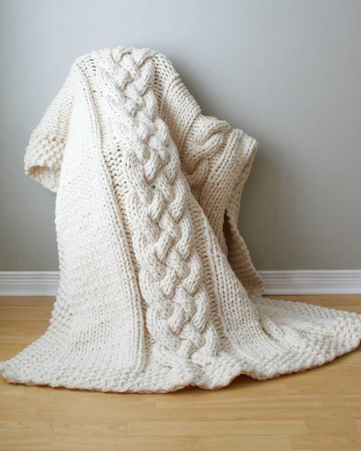 Cable throw knitting pattern