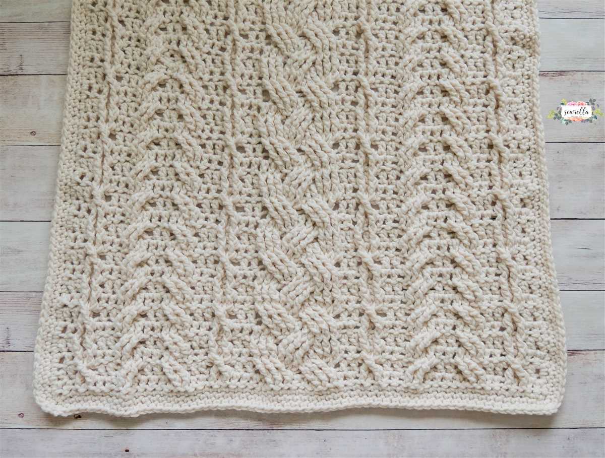 Cable throw knitting pattern