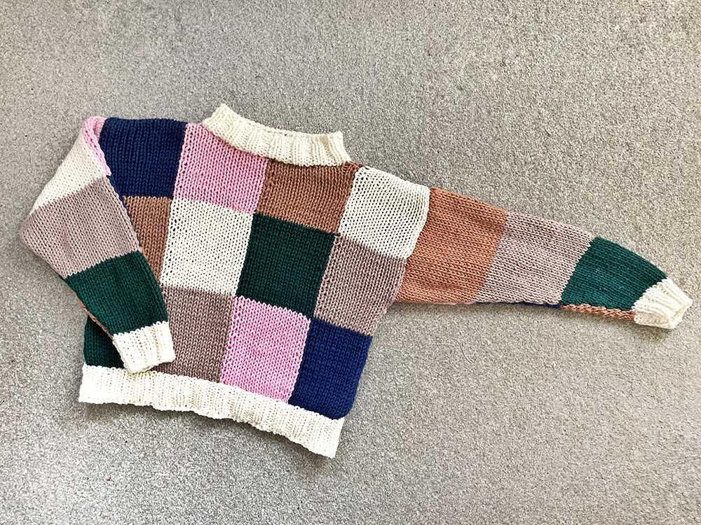Knitted patchwork cardigan pattern free