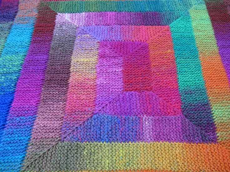 Knitted rainbow pattern