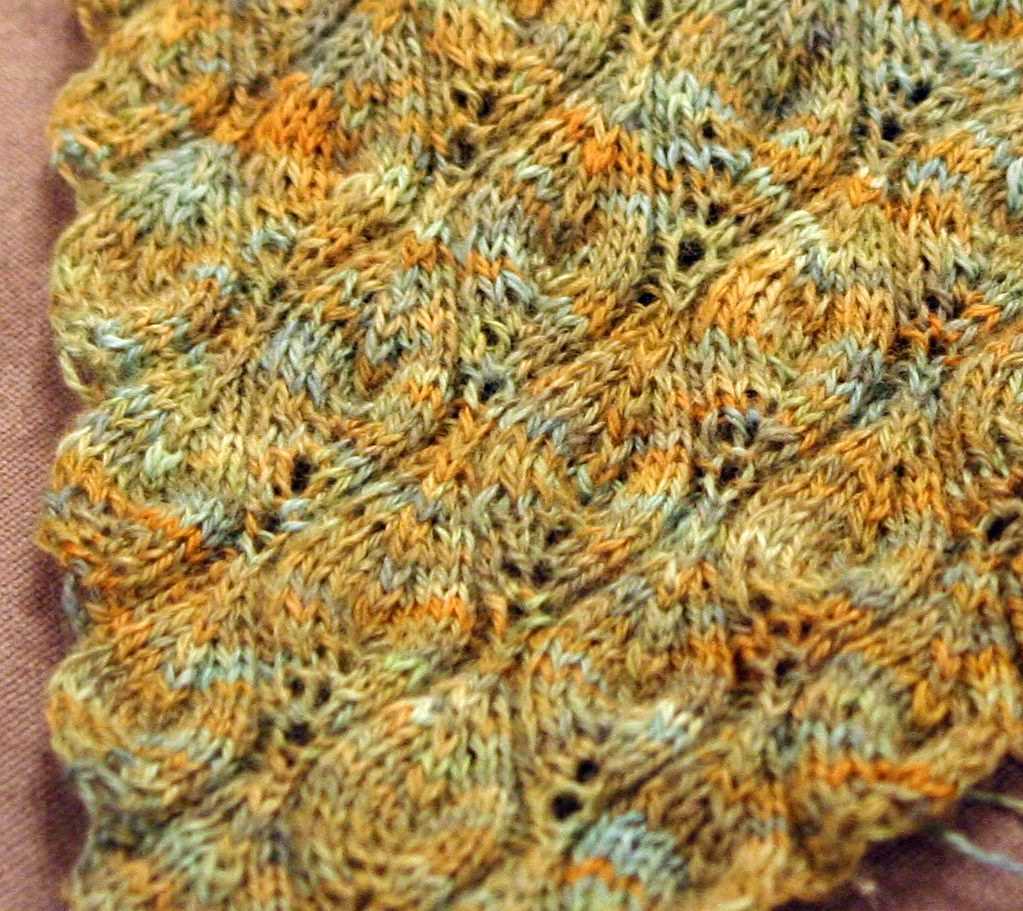 Candle flame knitting pattern