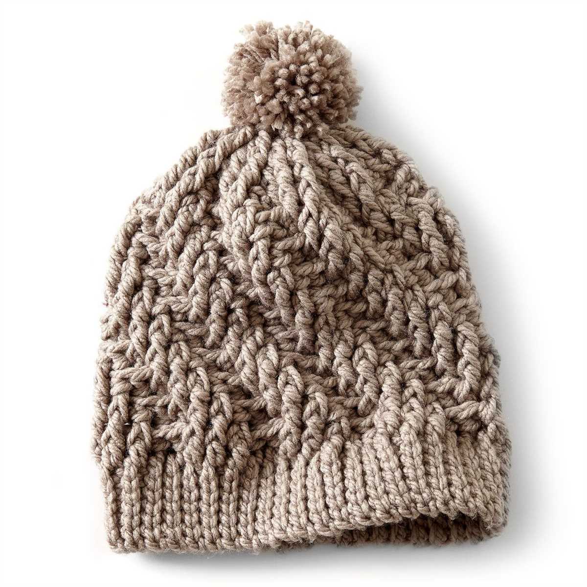 Caron knit hat pattern