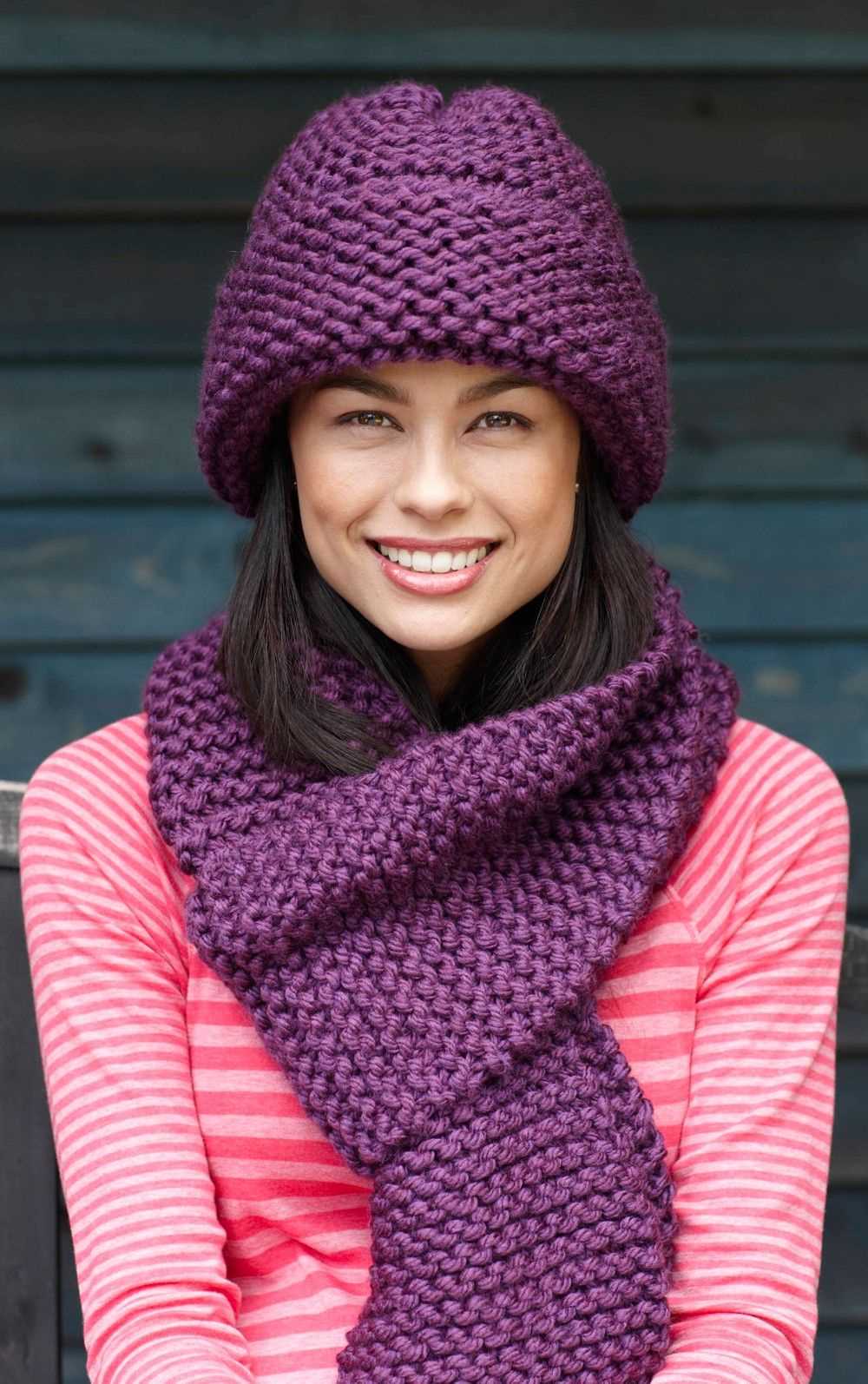 Super bulky knit scarf pattern
