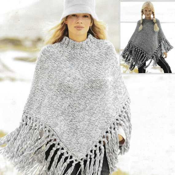 Free poncho knitting patterns for ladies