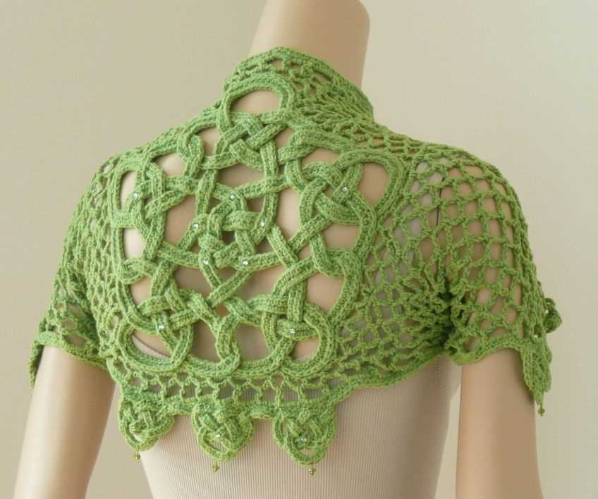 Celtic knot shrug knitting pattern
