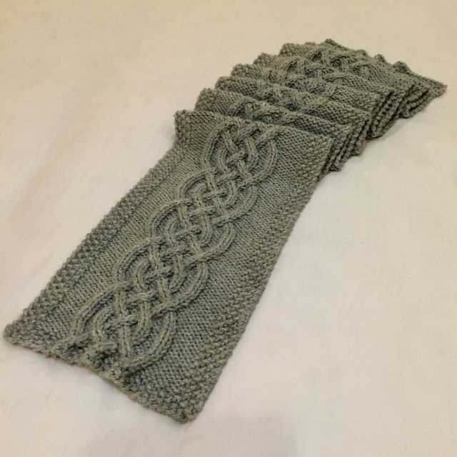 Celtic knit scarf pattern