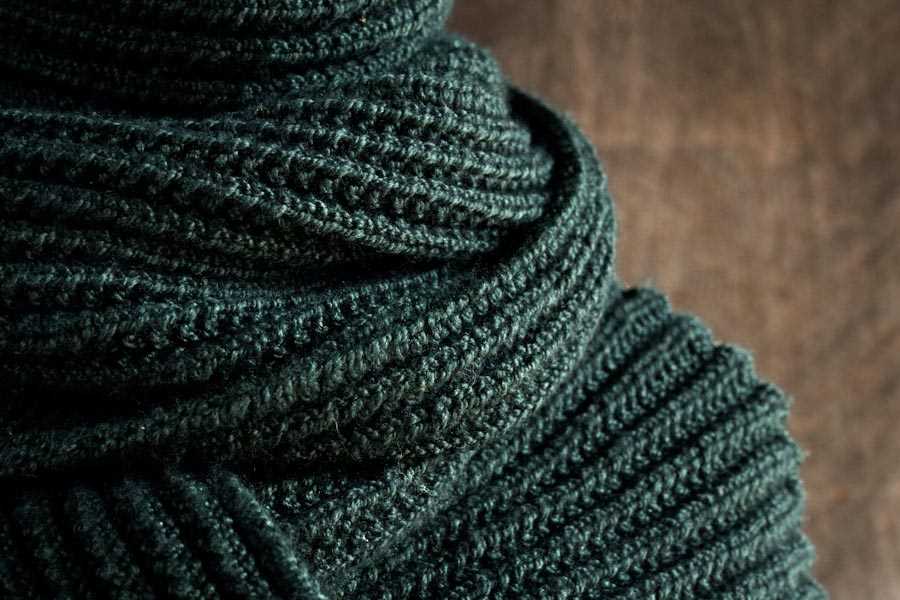 Rib knit infinity scarf pattern