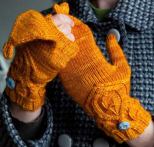Flip top gloves knitting pattern
