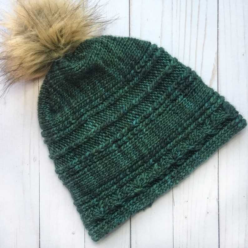 Flat knit slouchy hat pattern