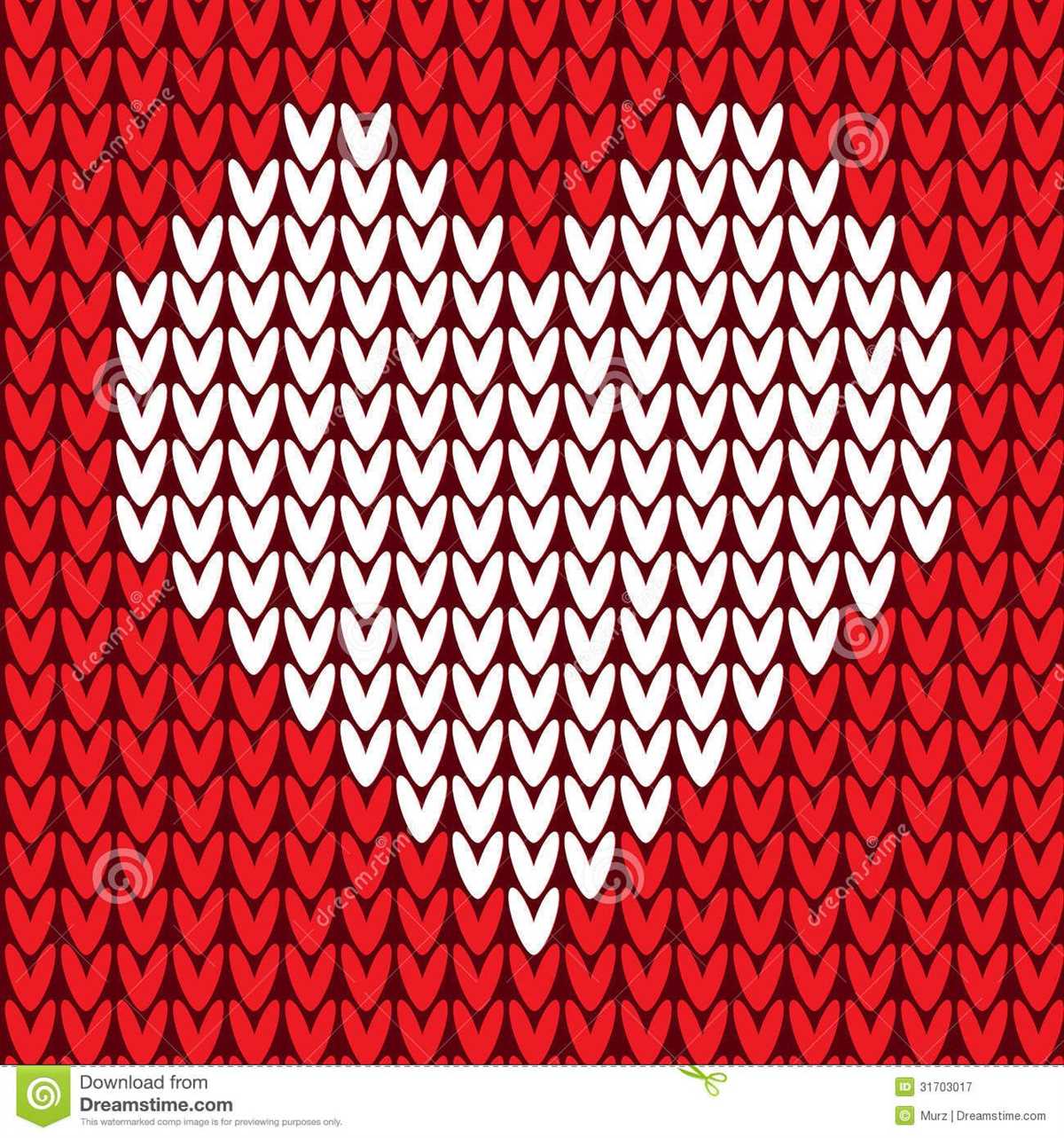 Simple knitted heart pattern free