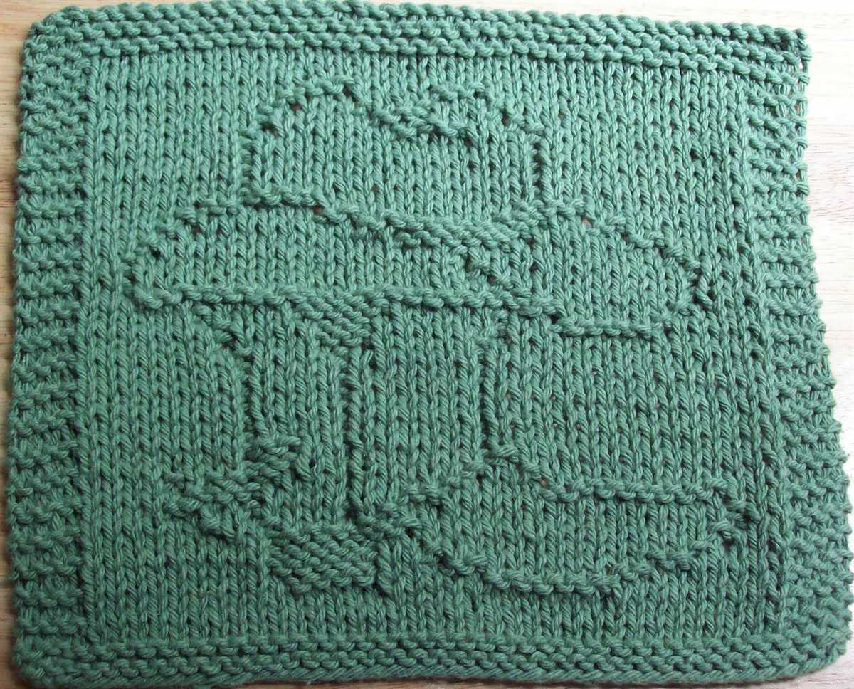 Knitted heart dishcloth pattern by emily
