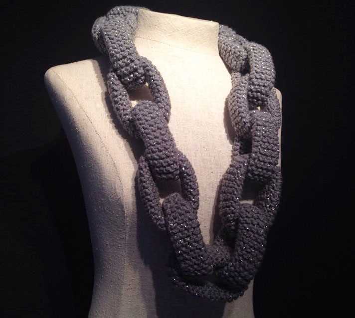Chain link scarf knitting pattern