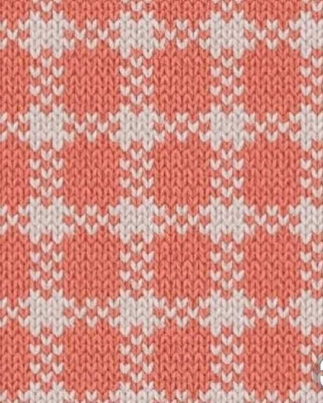 Checkered knit pattern