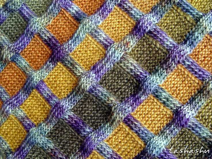 Checkered knit pattern