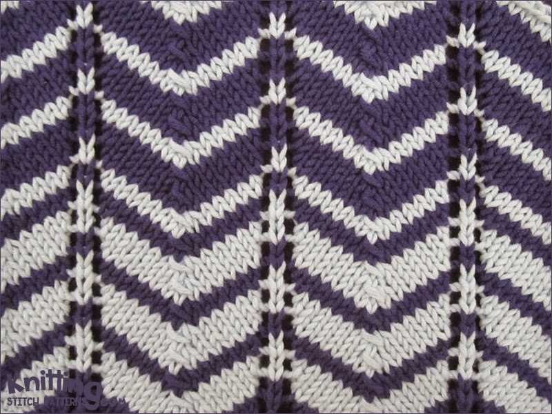 Chevron lace knitting pattern