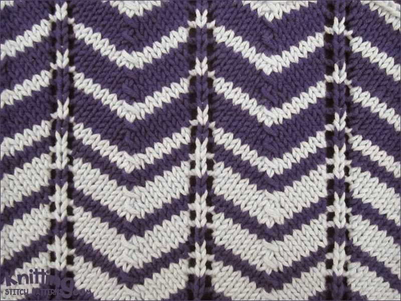 Chevron knit stitch patterns