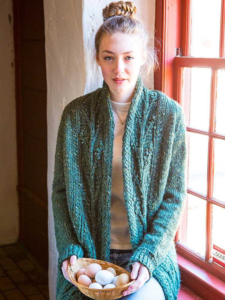 Patterned knit cardigan