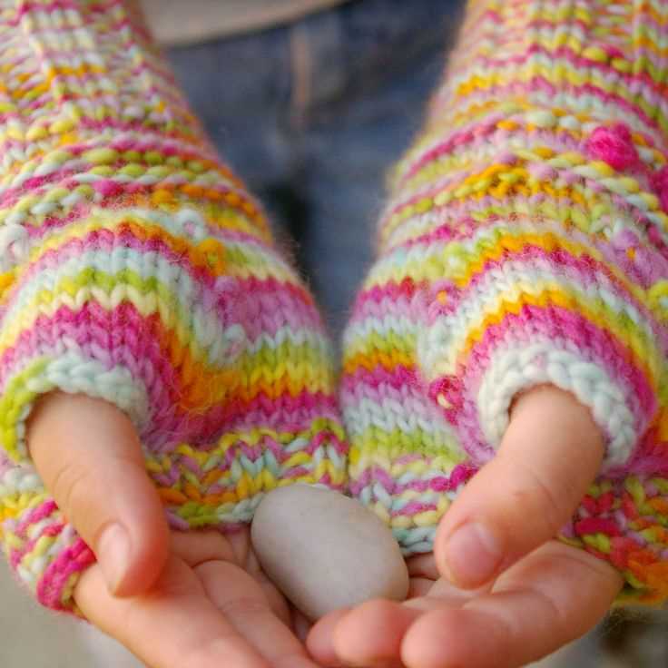 Children's fingerless gloves knit pattern
