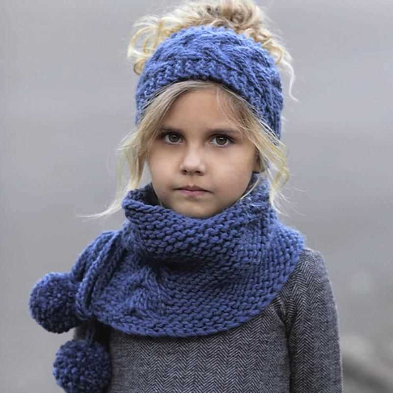 Childrens hat and scarf set knitting pattern