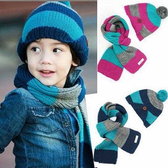 Childrens hat and scarf set knitting pattern