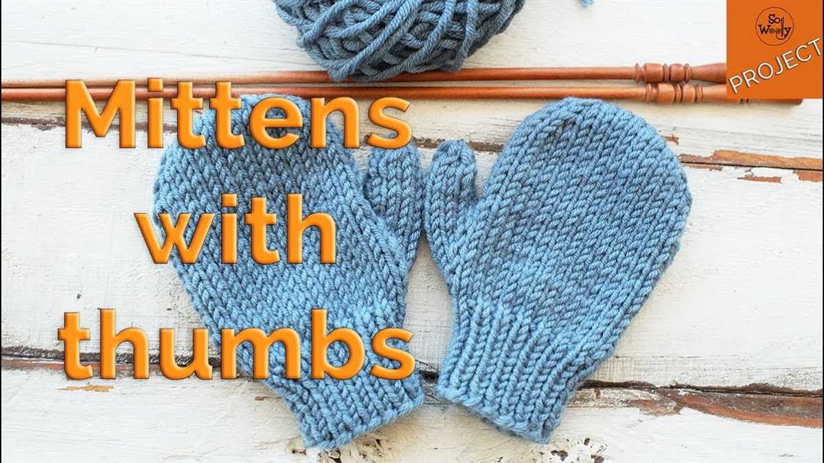Childrens mittens knitting pattern