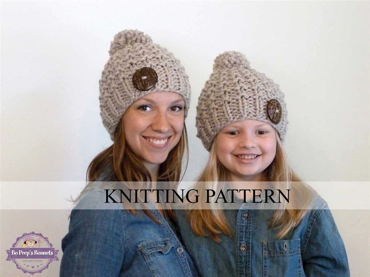 Childs knitted beanie pattern