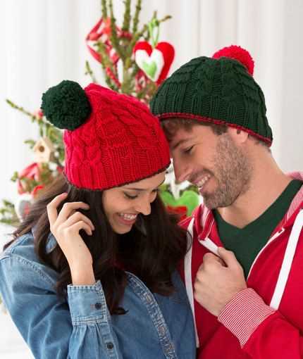 Christmas beanie knitting pattern