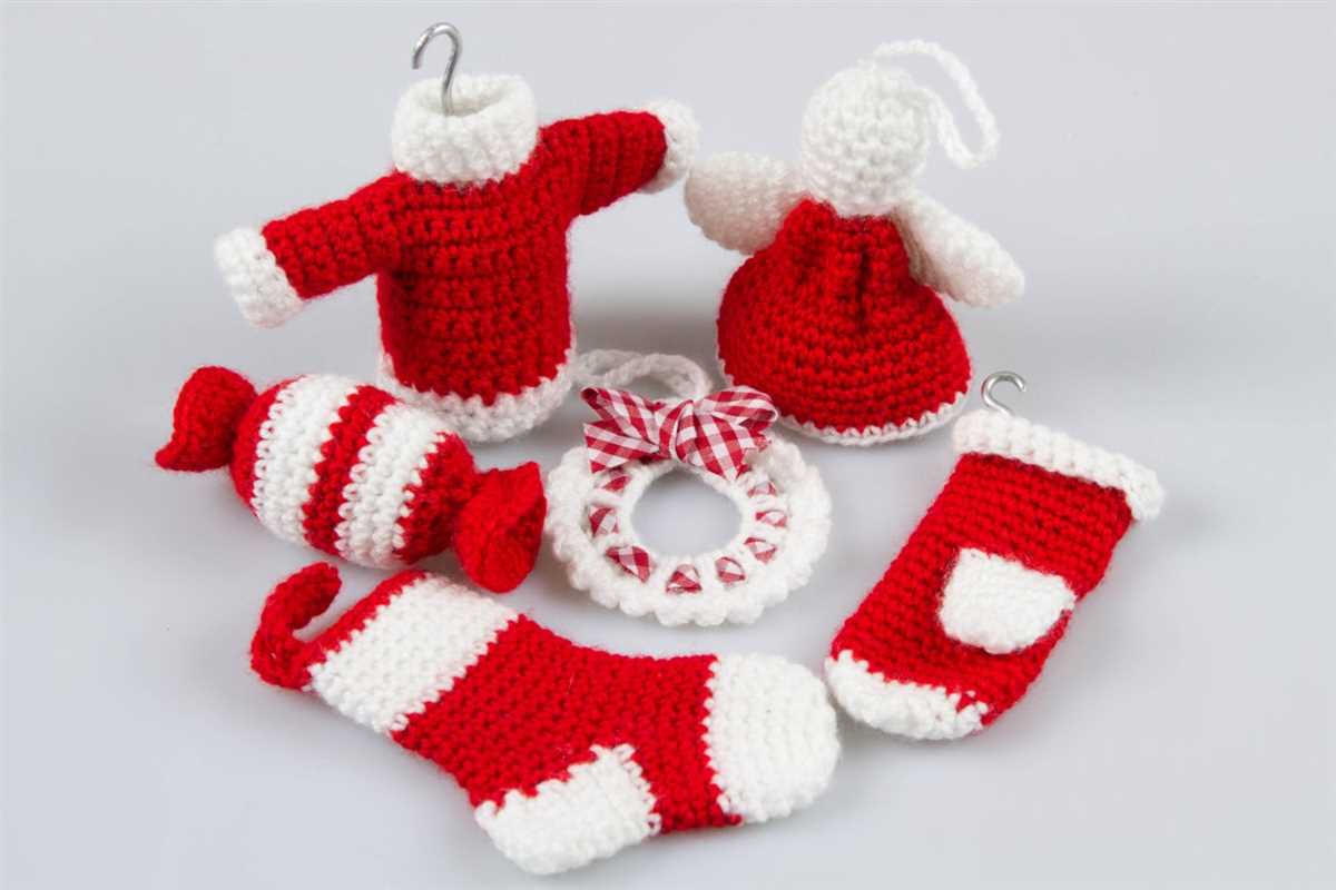 Christmas ornament knit pattern set