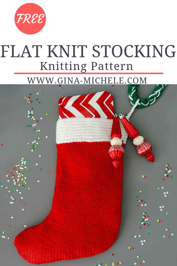 Christmas stocking pattern knit