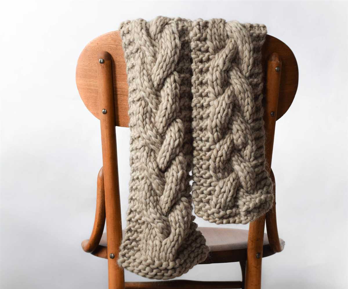 Chunky cable scarf knitting pattern