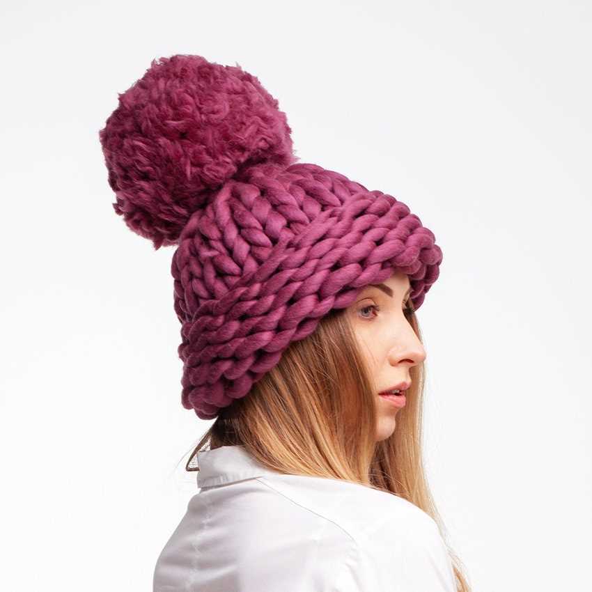 Chunky knit bobble hat pattern