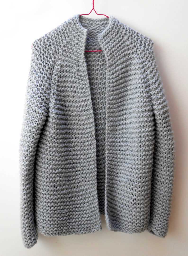 Chunky knit coat pattern