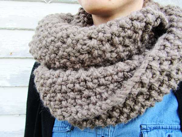 Chunky knit infinity scarf pattern free