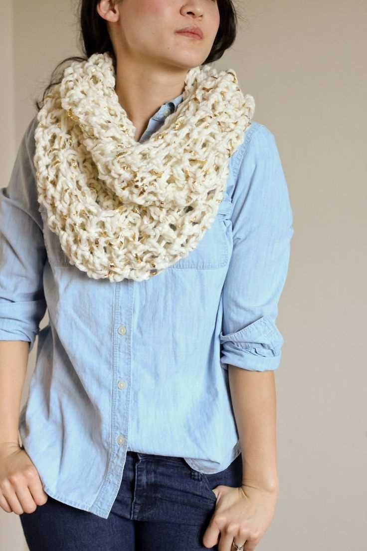 Chunky knit infinity scarf pattern free