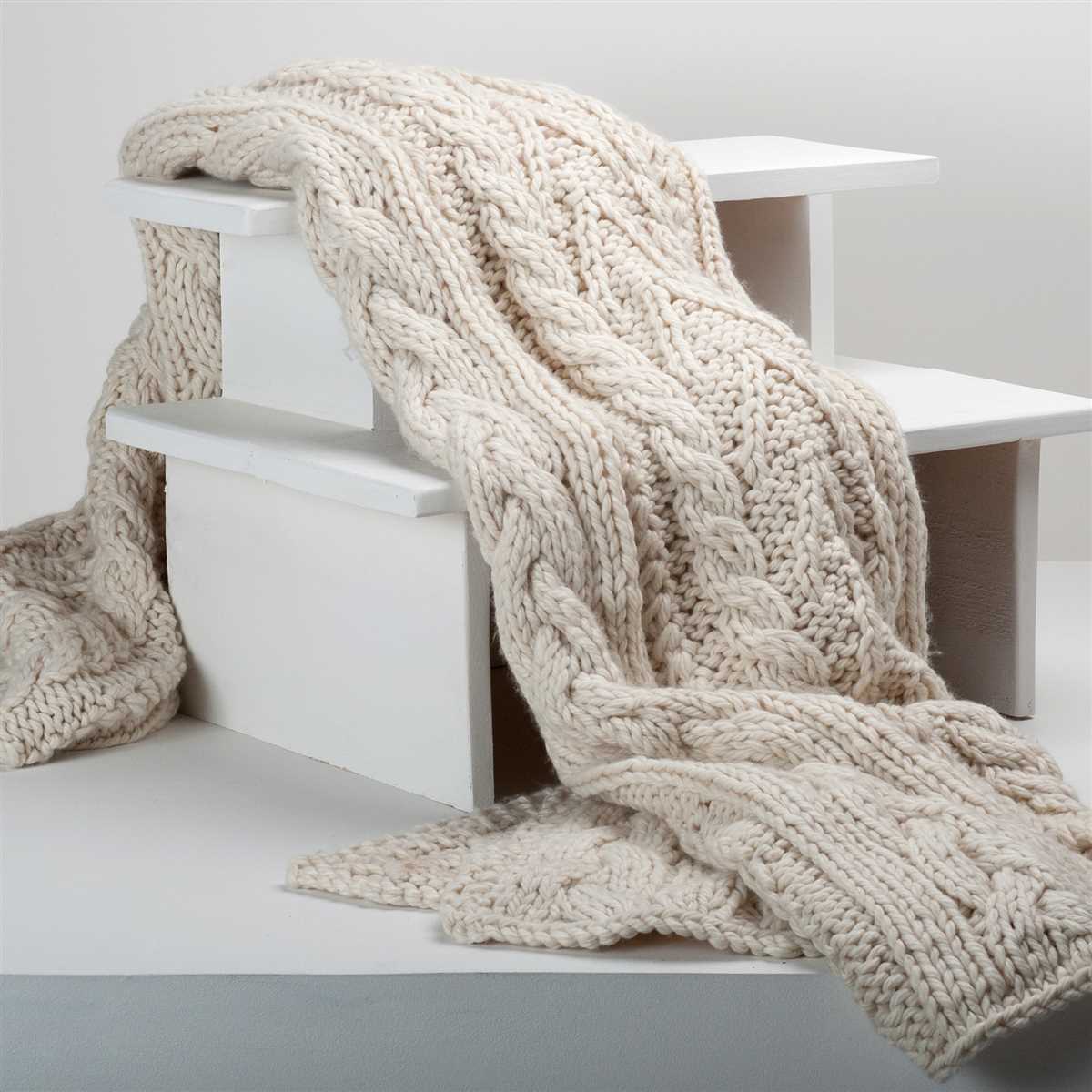Chunky knit throw patterns free
