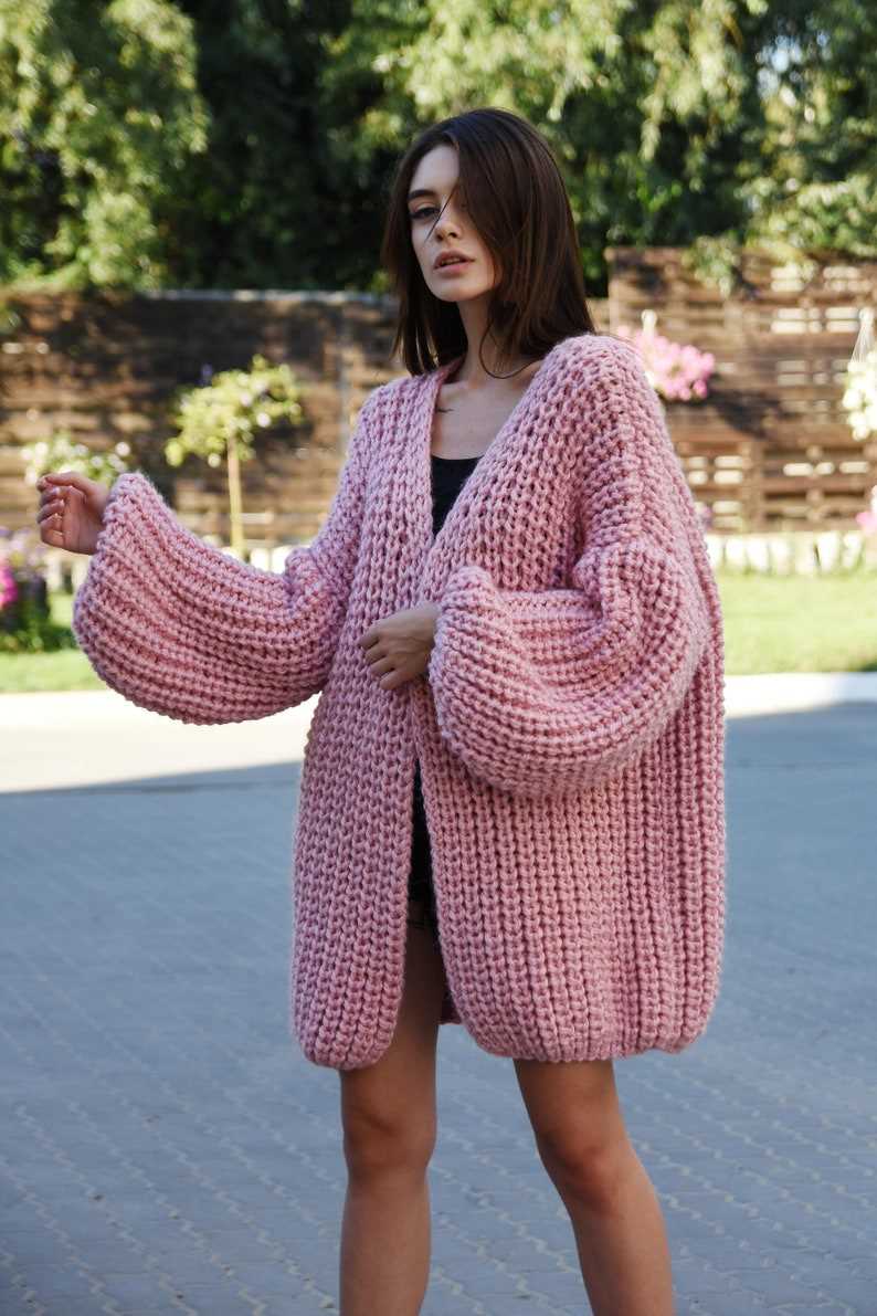 Chunky oversized cardigan knitting pattern