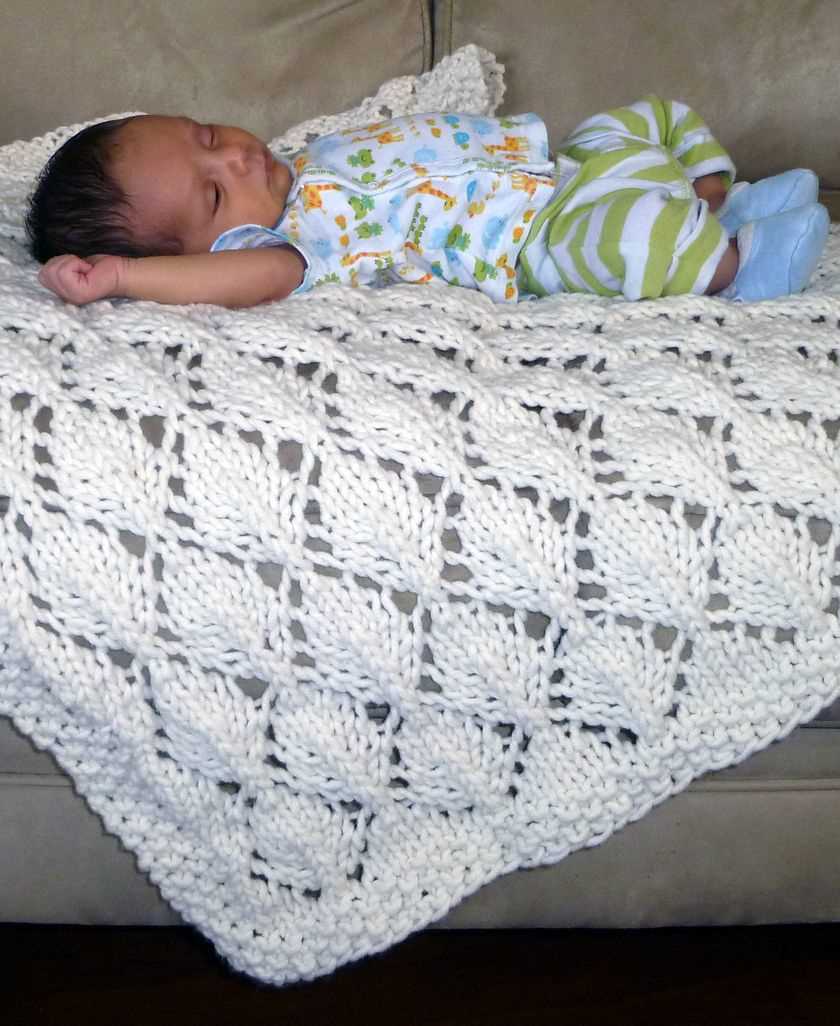 Chunky baby blanket knitting pattern