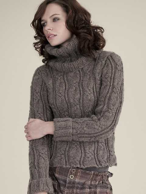 Chunky cropped sweater knitting pattern free