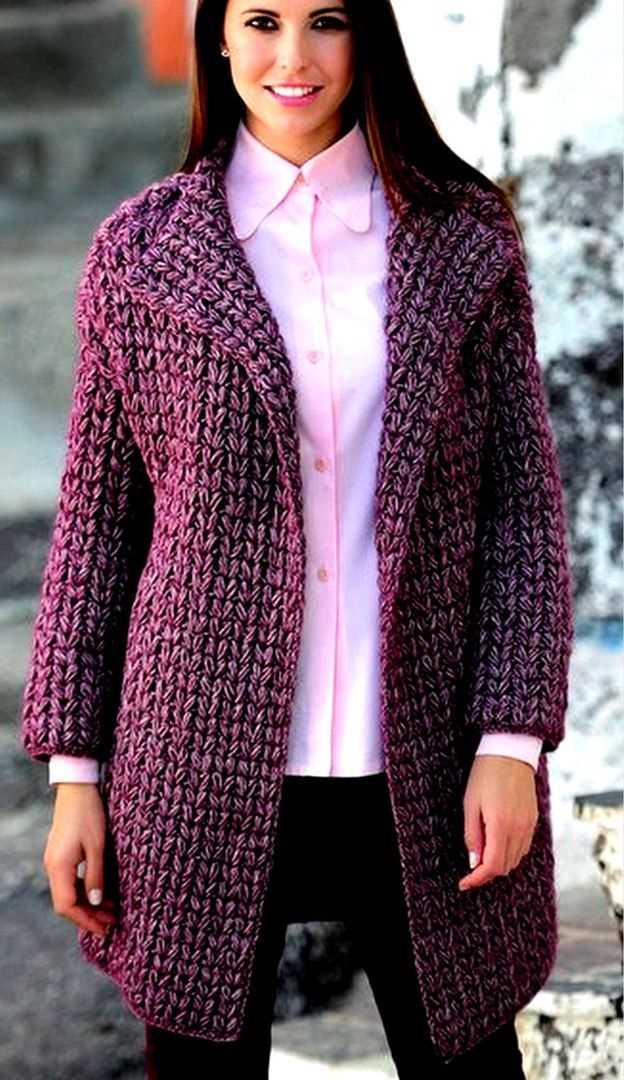 Chunky knit coat pattern