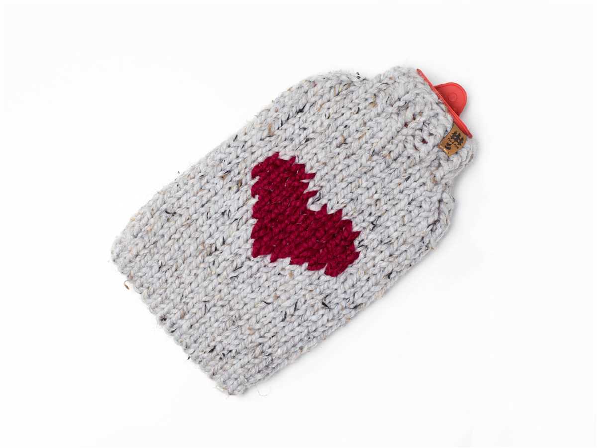 Chunky knit hot water bottle cover pattern