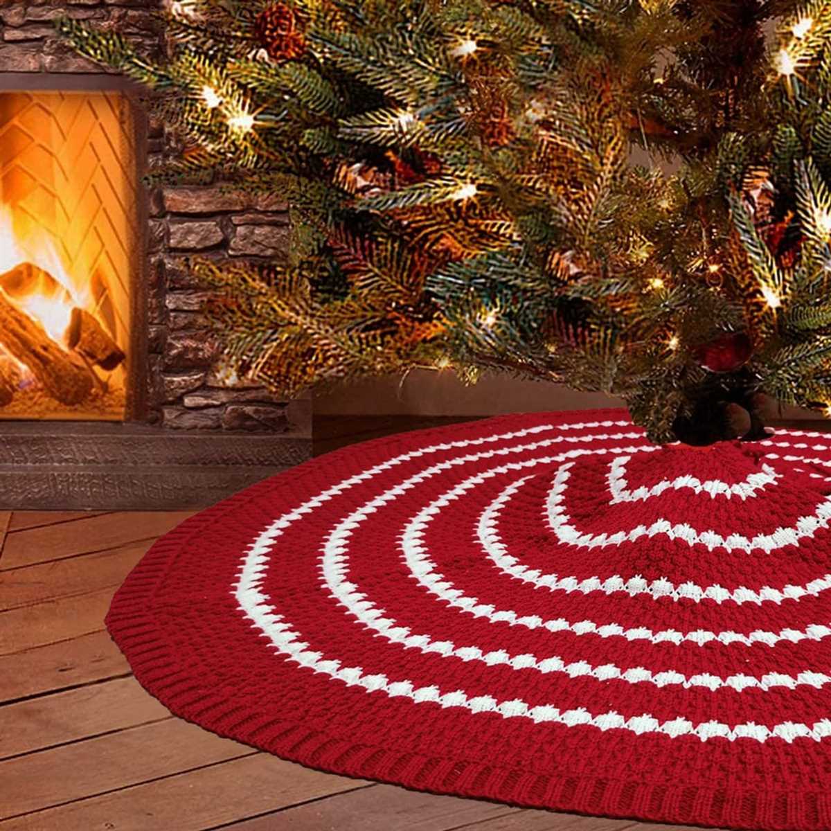 Chunky knit tree skirt pattern
