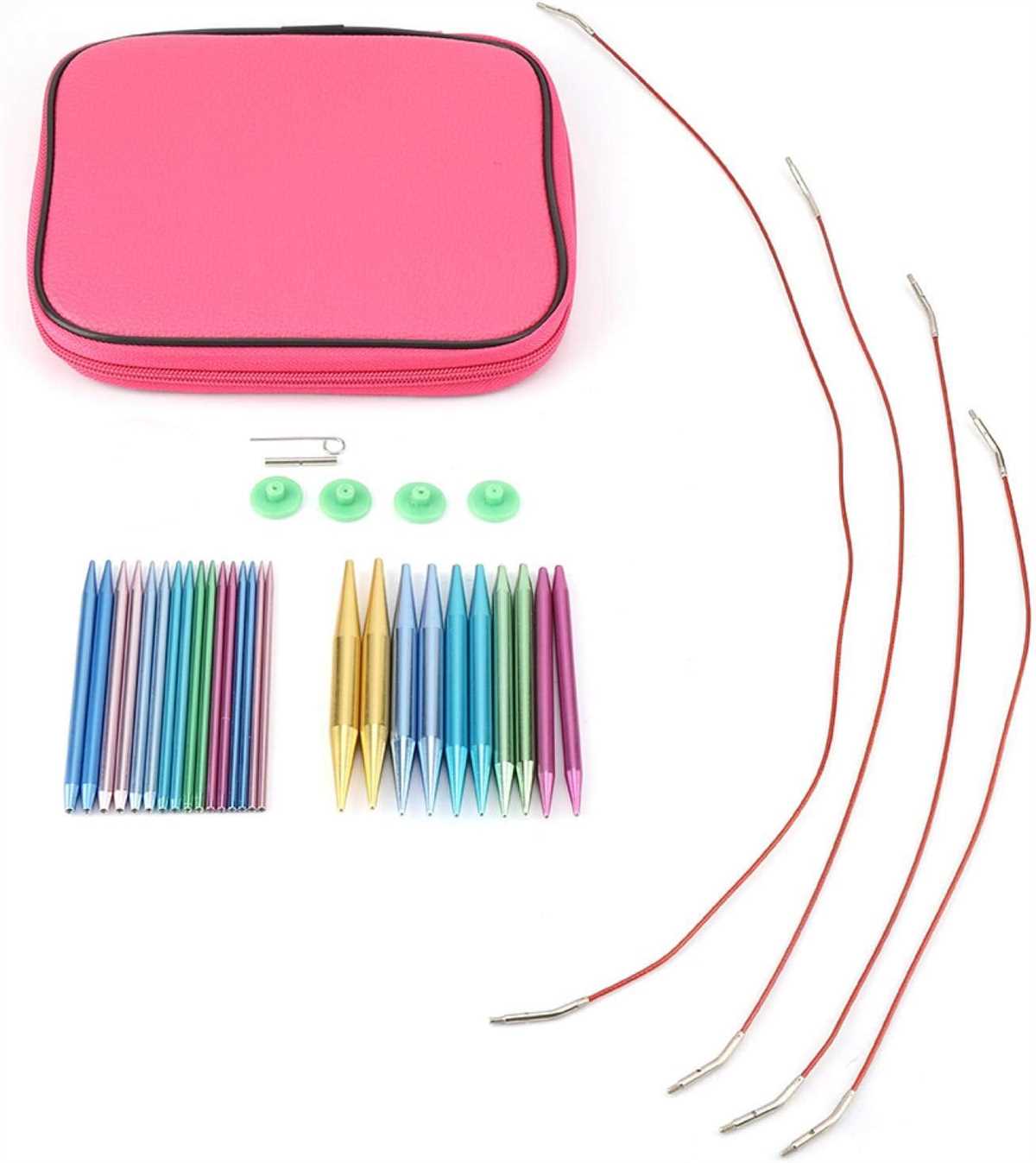 Circular knitting needle patterns