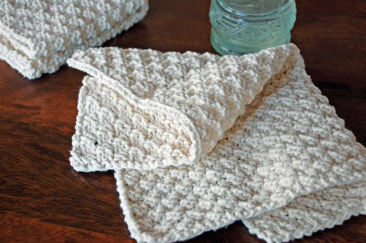 Knitted washcloths pattern