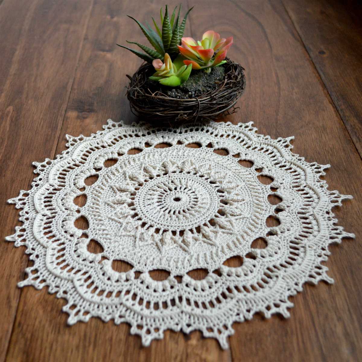 Knit doily pattern