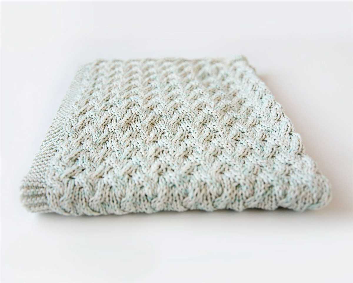 Knitted swaddle blanket pattern