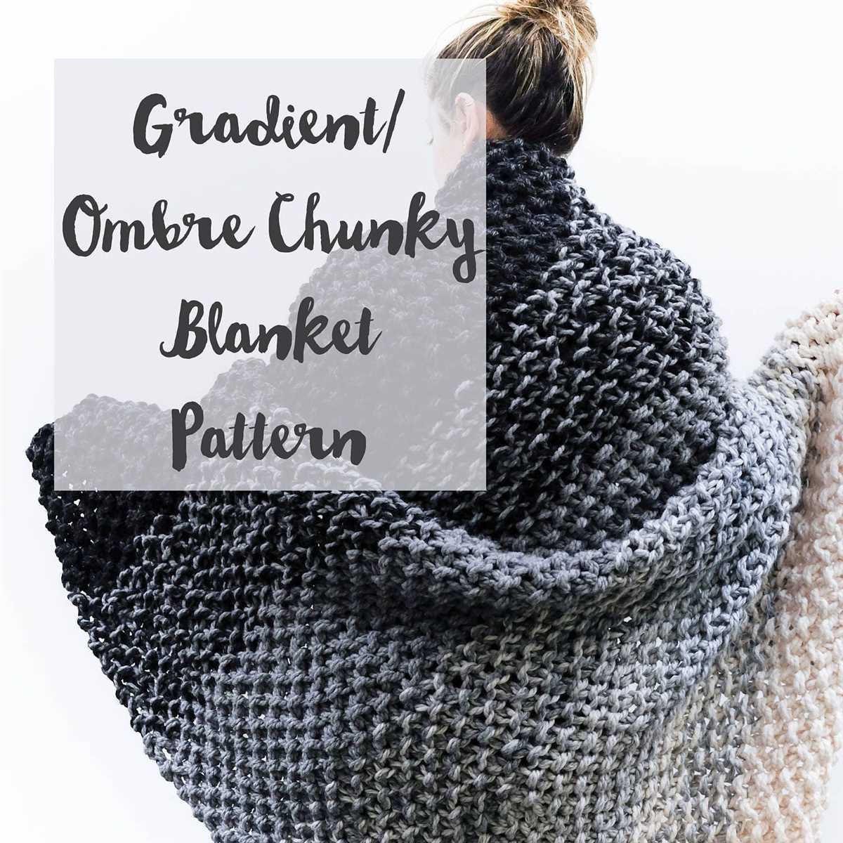 Bernat blanket ombre patterns knit