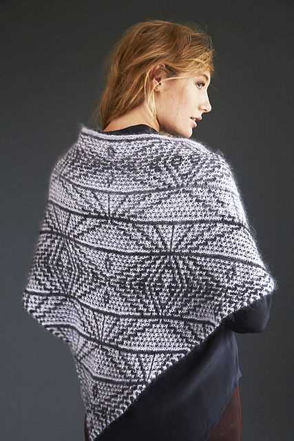 Mosaic shawl knit pattern